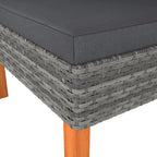 Canapé d'angle d'extérieur modulaire Casey 2 pièces, coussins en tissu rotin gris
