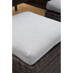 Ensemble de mobilier de patio 7 pièces, canapé d'angle d'extérieur, ensemble de conversation en rotin résistant aux intempéries avec table haute et pouf