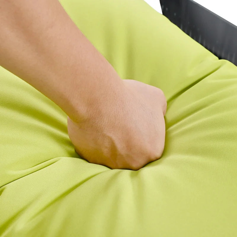 Ensemble de mobilier de patio 4 pièces, ensemble de conversation de jardin avec table en verre trempé, assises profondes et coussins épais