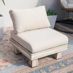 Ensemble de canapé d'extérieur 3 pièces en aluminium avec coussins rembourrés de mousse et table basse