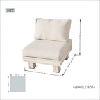 Ensemble de canapé d'extérieur 3 pièces en aluminium avec coussins rembourrés de mousse et table basse