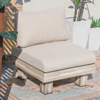 Ensemble de canapé d'extérieur 3 pièces en aluminium avec coussins rembourrés de mousse et table basse