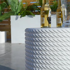 Ensemble de canapé d'extérieur 3 pièces en aluminium avec coussins rembourrés de mousse et table basse