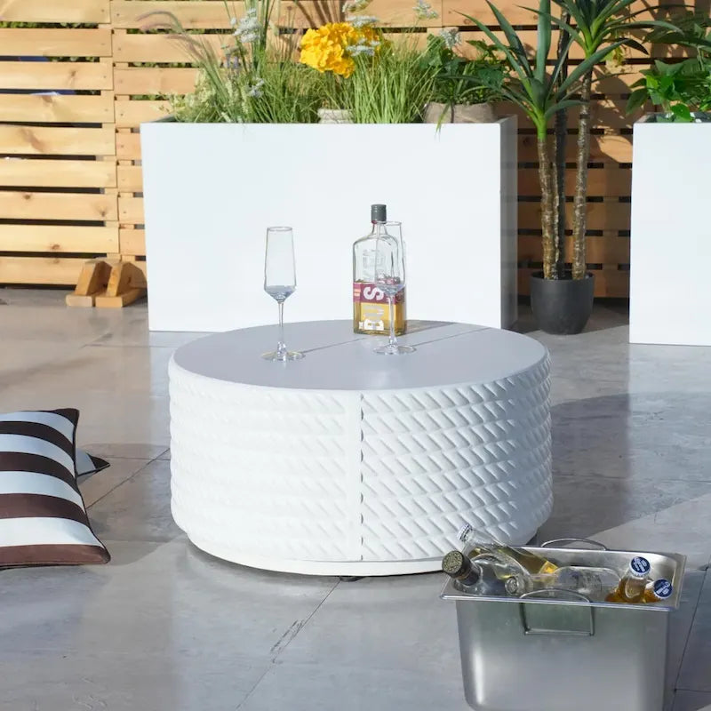Ensemble de canapé d'extérieur 3 pièces en aluminium avec coussins rembourrés de mousse et table basse