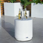 Ensemble de canapé d'extérieur 3 pièces en aluminium avec coussins rembourrés de mousse et table basse