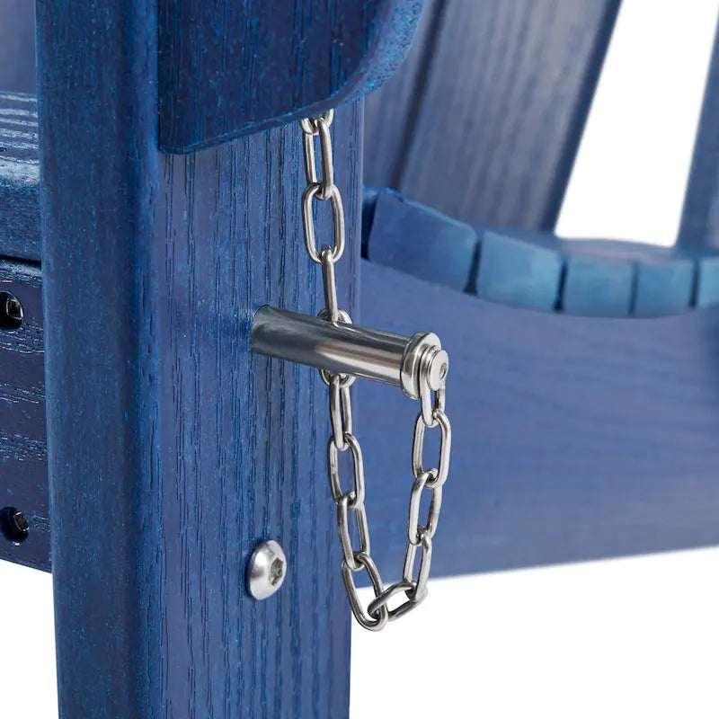Chaise Adirondack pliante Yaheetech en PEHD avec porte-gobelet, idéale pour une terrasse ou un foyer extérieur.