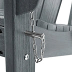 Chaise Adirondack pliante Yaheetech en PEHD avec porte-gobelet, idéale pour une terrasse ou un foyer extérieur.