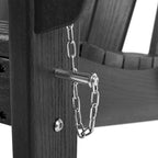 Chaise Adirondack pliante Yaheetech en PEHD avec porte-gobelet, idéale pour une terrasse ou un foyer extérieur.