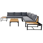 Ensemble de canapé d'extérieur 4 pièces avec coussins imperméables