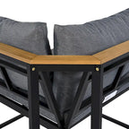 Ensemble de canapé d'extérieur 4 pièces avec coussins imperméables