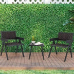 Costway 3 PCS Patio Wicker Chair Set, Rattan Furniture Set with Quick - See Details