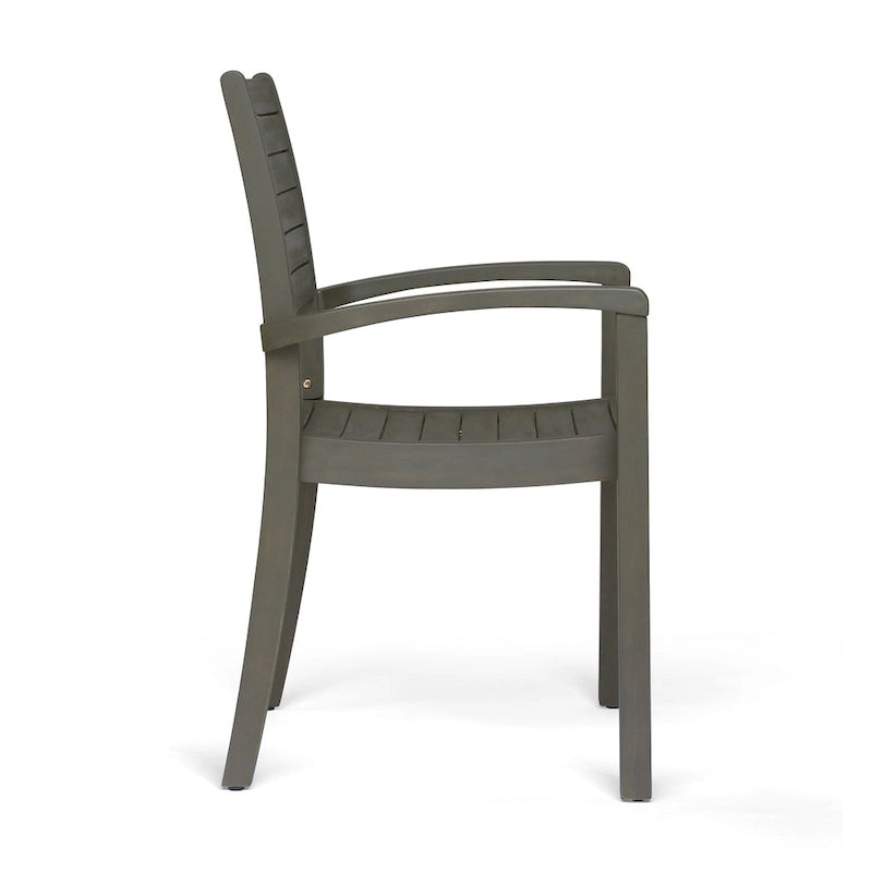 Chaises de salle à manger d'extérieur empilables