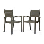 Chaises de salle à manger d'extérieur empilables