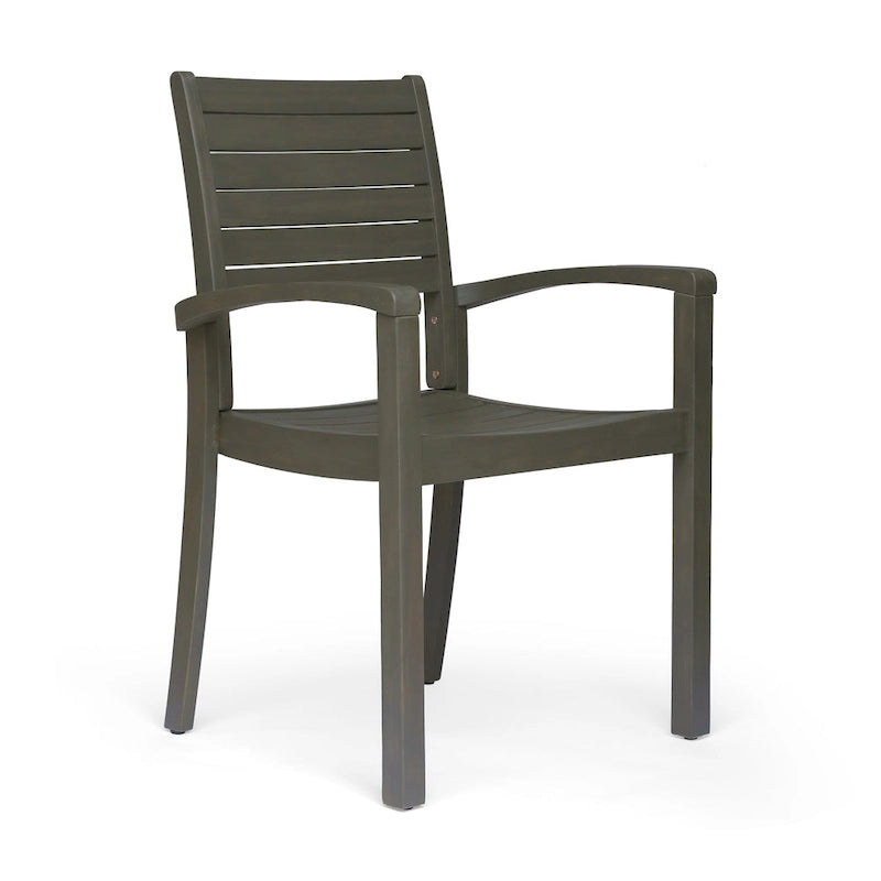 Chaises de salle à manger d'extérieur empilables