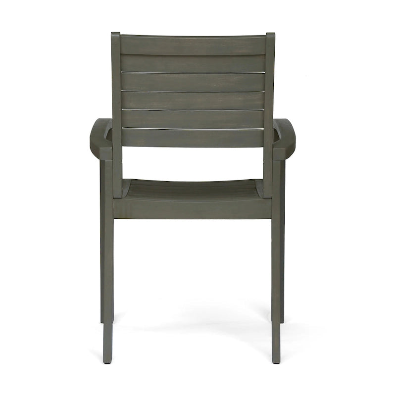 Chaises de salle à manger d'extérieur empilables