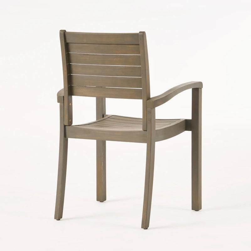 Chaises de salle à manger d'extérieur empilables
