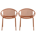 Chaises de salle à manger de patio empilables avec un design respirant