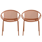 Chaises de salle à manger de patio empilables avec un design respirant