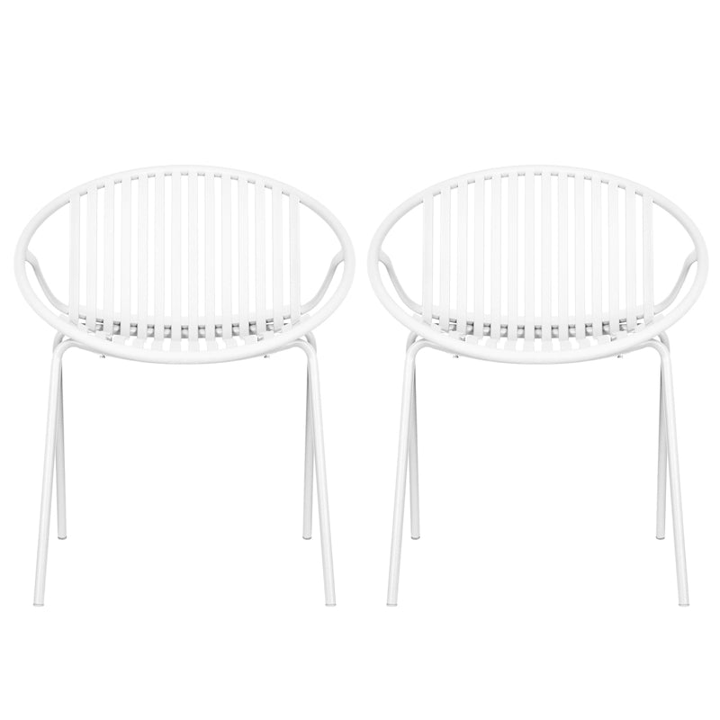 Chaises de salle à manger de patio empilables avec un design respirant