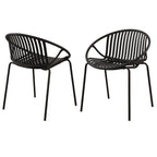 Chaises de salle à manger de patio empilables avec un design respirant