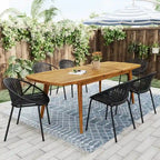 Chaises de salle à manger de patio empilables avec un design respirant