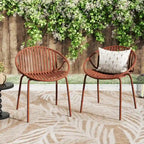 Chaises de salle à manger de patio empilables avec un design respirant