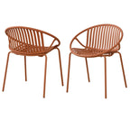 Chaises de salle à manger de patio empilables avec un design respirant