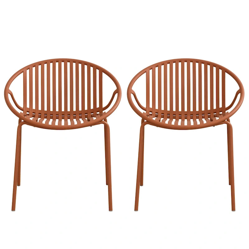 Chaises de salle à manger de patio empilables avec un design respirant