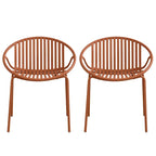 Chaises de salle à manger de patio empilables avec un design respirant