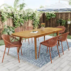 Chaises de salle à manger de patio empilables avec un design respirant