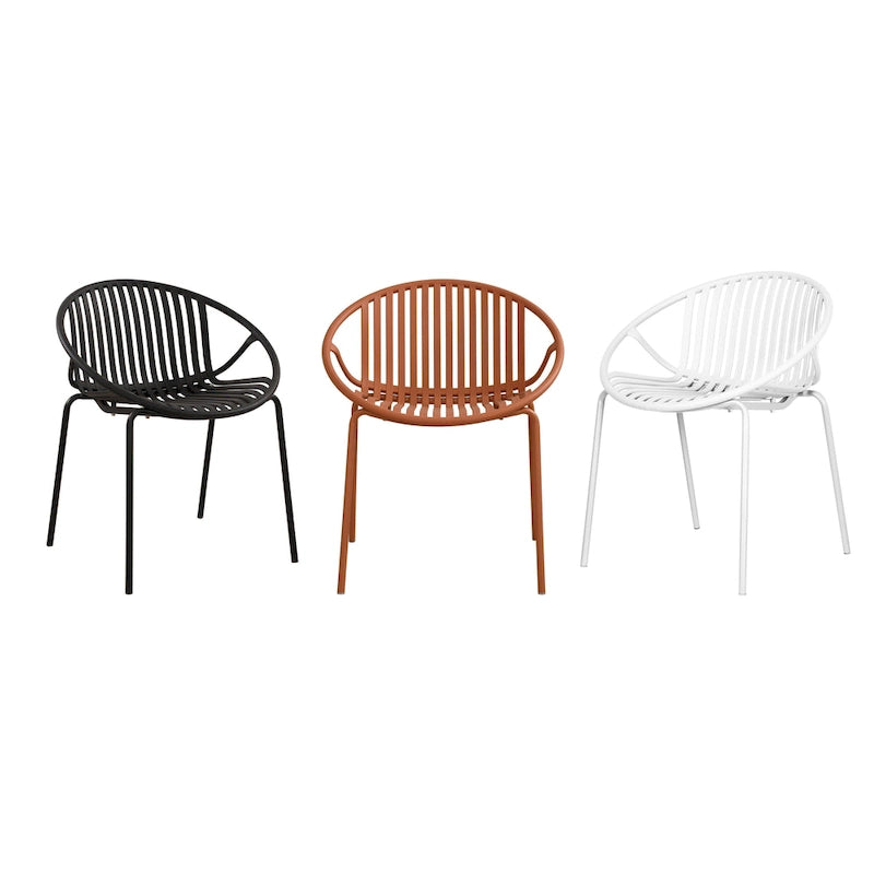 Chaises de salle à manger de patio empilables avec un design respirant