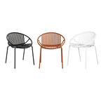 Chaises de salle à manger de patio empilables avec un design respirant