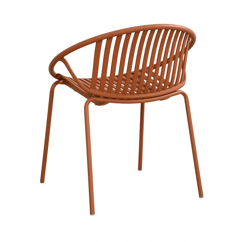 Chaises de salle à manger de patio empilables avec un design respirant