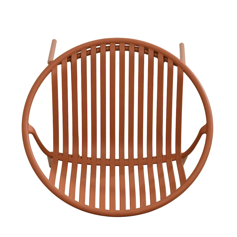 Chaises de salle à manger de patio empilables avec un design respirant
