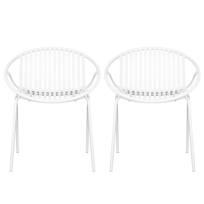 Chaises de salle à manger de patio empilables avec un design respirant