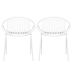 Chaises de salle à manger de patio empilables avec un design respirant