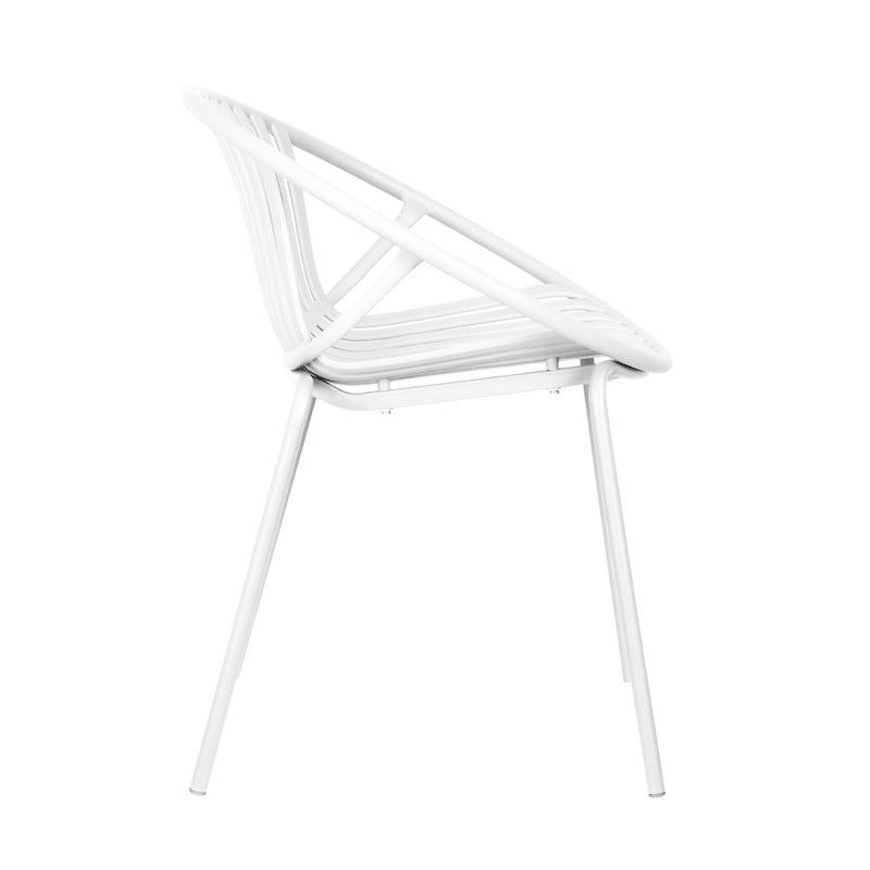 Chaises de salle à manger de patio empilables avec un design respirant