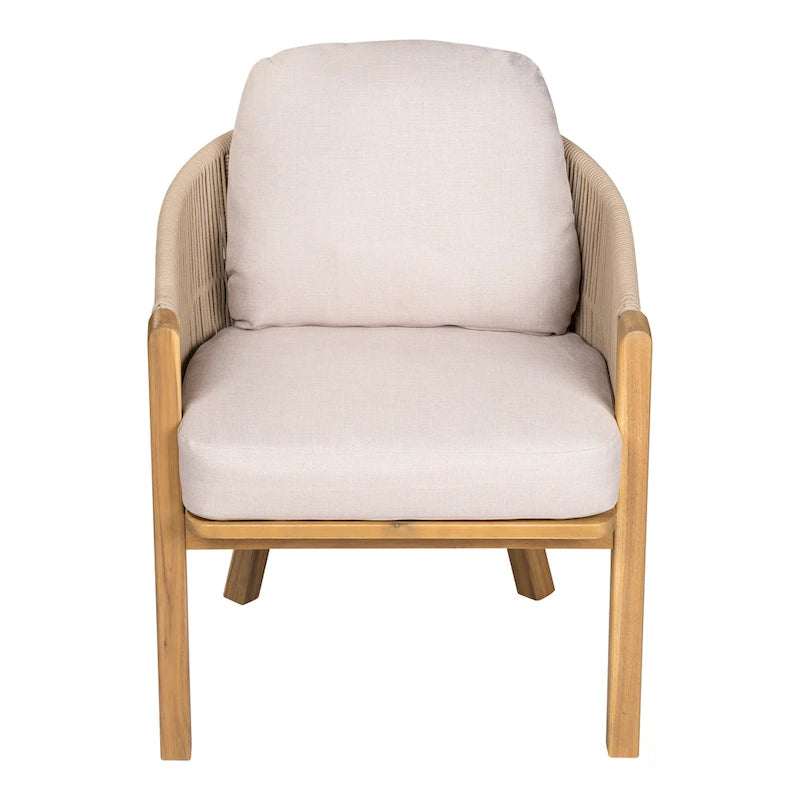 Christopher Knight Home - Chaise de salle à manger d'extérieur Eleanor en bois d'acacia (lot de 2)