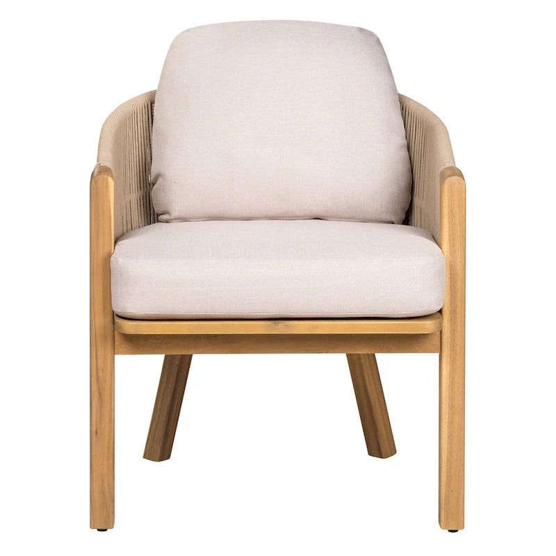 Christopher Knight Home - Chaise de salle à manger d'extérieur Eleanor en bois d'acacia (lot de 2)