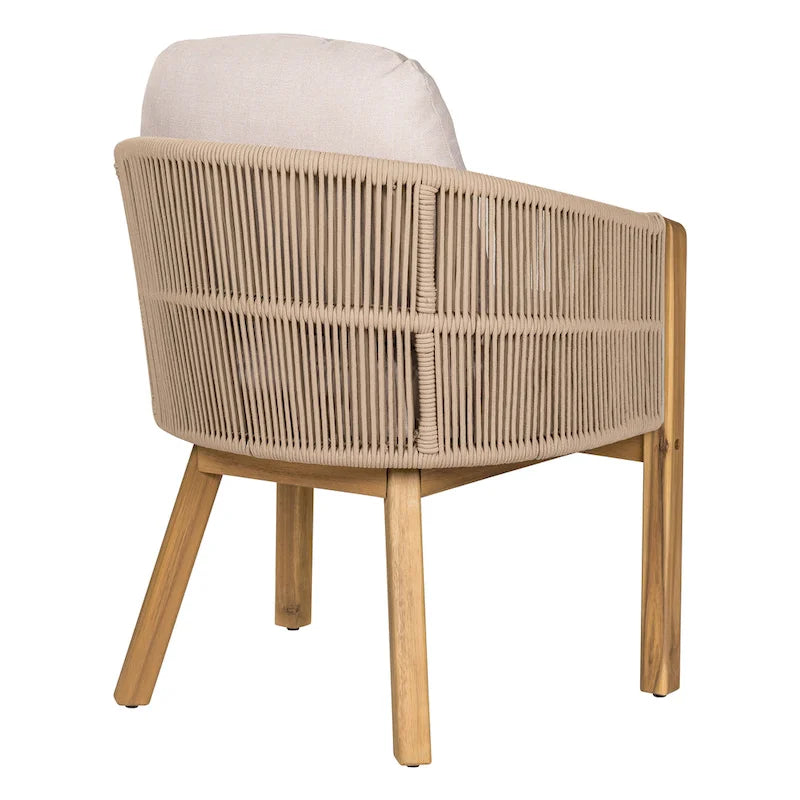 Christopher Knight Home - Chaise de salle à manger d'extérieur Eleanor en bois d'acacia (lot de 2)