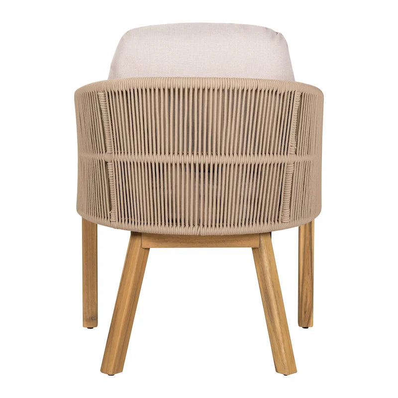 Christopher Knight Home - Chaise de salle à manger d'extérieur Eleanor en bois d'acacia (lot de 2)