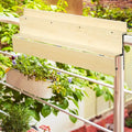 Table suspendue de balcon Outsunny, bar pliable en bois d'épicéa, table de service et bureau, convient aux personnes jusqu'à 10 cm d'épaisseur, naturel