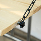 Table suspendue de balcon Outsunny, bar pliable en bois d'épicéa, table de service et bureau, convient aux personnes jusqu'à 10 cm d'épaisseur, naturel