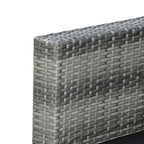Ensemble bistro de patio Outsunny 3 pièces en résine tressée, mobilier d'extérieur en rotin PE tressé à la main pour véranda, jardin ou porche avec table basse