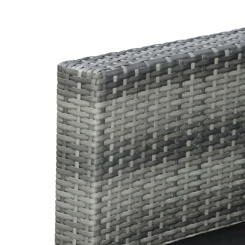 Ensemble bistro de patio Outsunny 3 pièces en résine tressée, mobilier d'extérieur en rotin PE tressé à la main pour véranda, jardin ou porche avec table basse