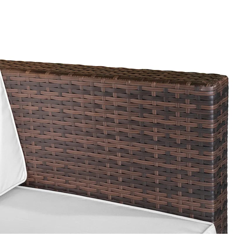 Ensemble bistro de patio Outsunny 3 pièces en résine tressée, mobilier d'extérieur en rotin PE tressé à la main pour véranda, jardin ou porche avec table basse