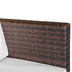 Ensemble bistro de patio Outsunny 3 pièces en résine tressée, mobilier d'extérieur en rotin PE tressé à la main pour véranda, jardin ou porche avec table basse