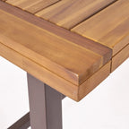 Ensemble de salle à manger d'extérieur Fairgreen 8 places en bois et osier par Christopher Knight Home