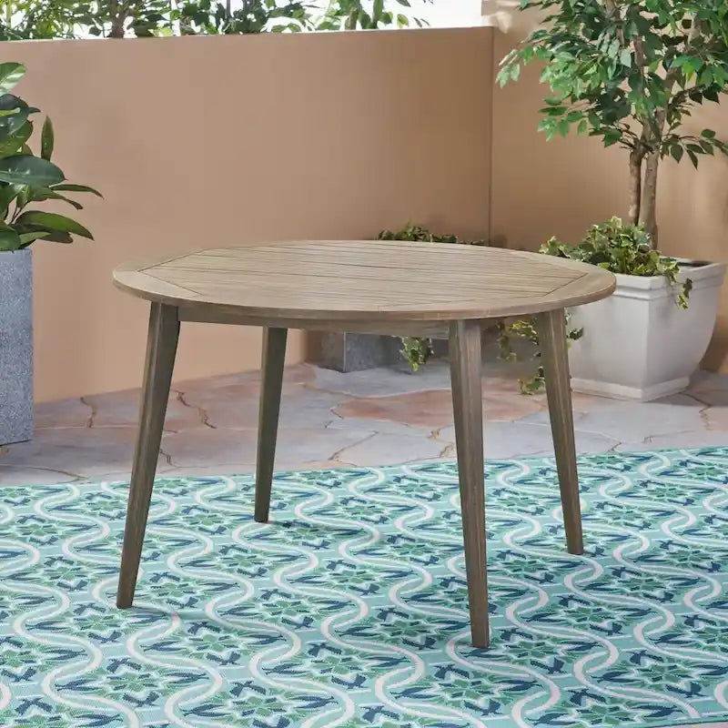 Ensemble de salle à manger d'extérieur Reina 5 pièces en bois et osier par Christopher Knight Home