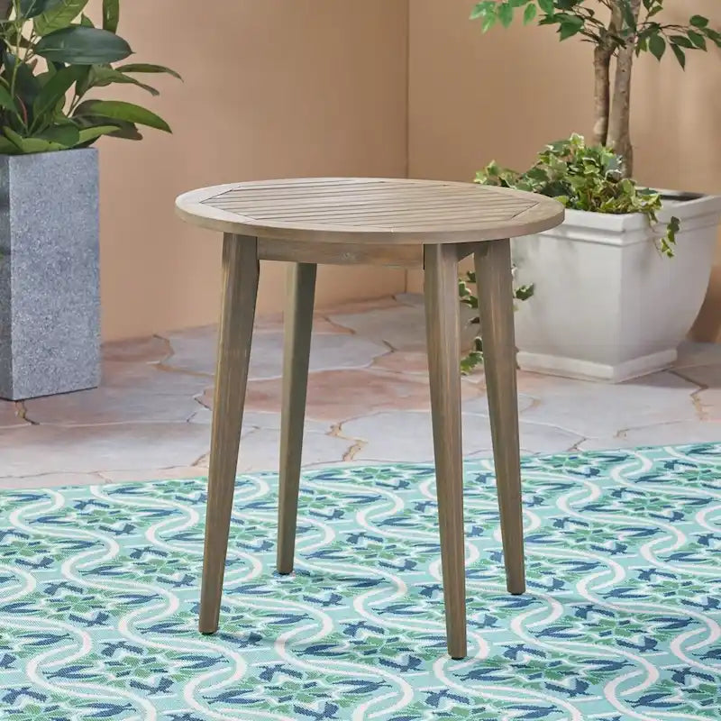 Ensemble bistro d'extérieur Bruna 3 pièces en bois et osier par Christopher Knight Home
